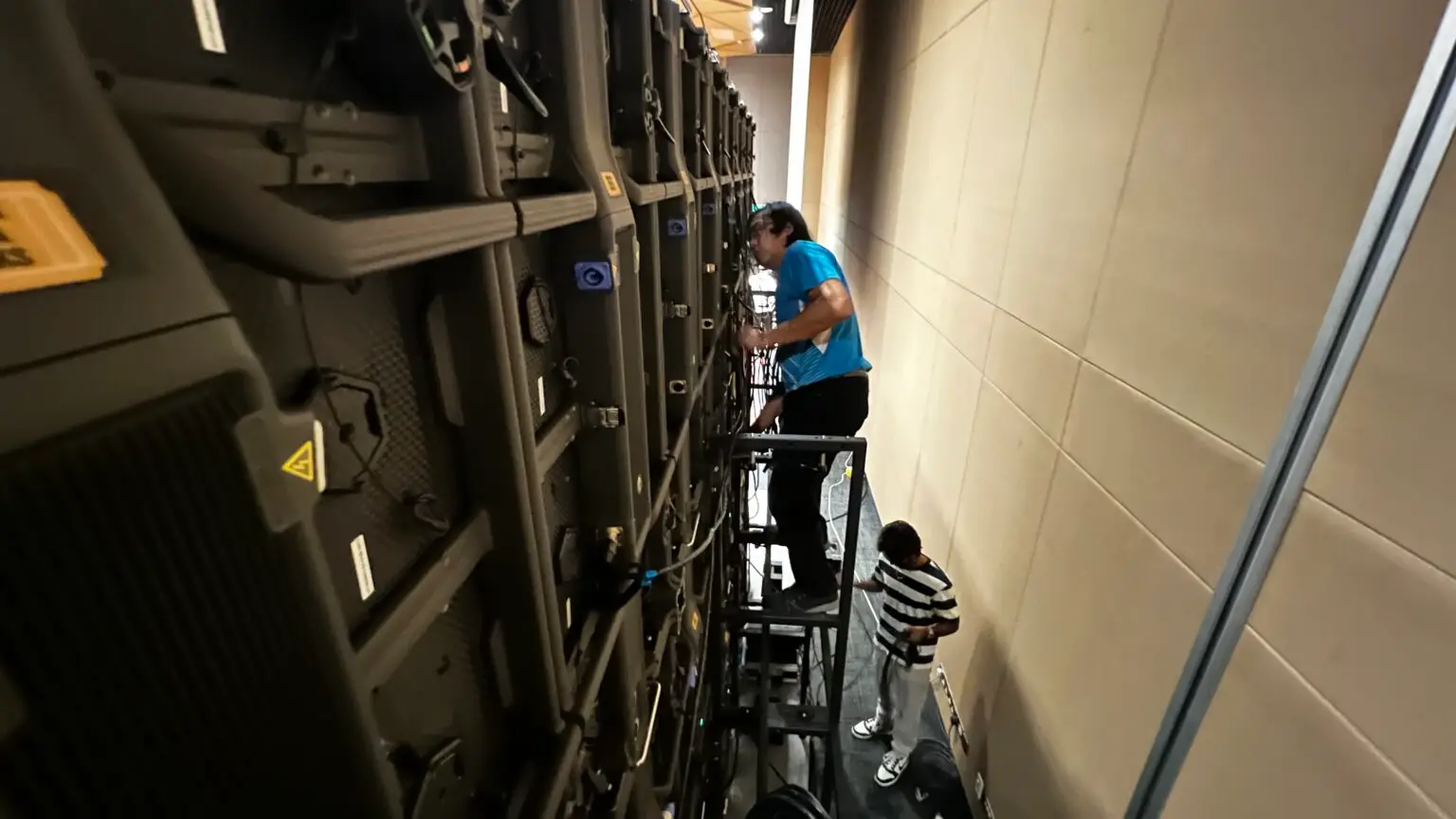 Experienced LED Wall setup crew with LED wall rental service Singapore